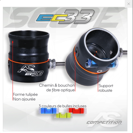 scope arc à poulies - accessoires compétition - viseur compound - fibre